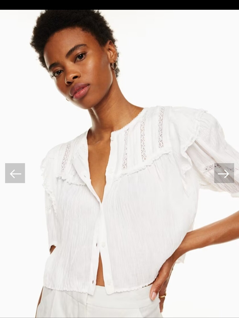 Aritzia Wilfred Marquetry Top